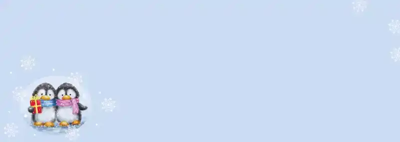 Kerstkaart 2025 Pinguins