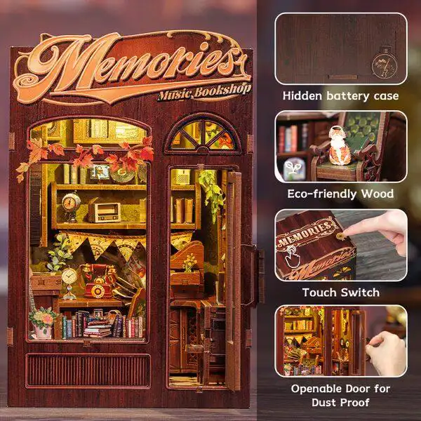 Cutebee 3D Booknook Memories Music Bookshop