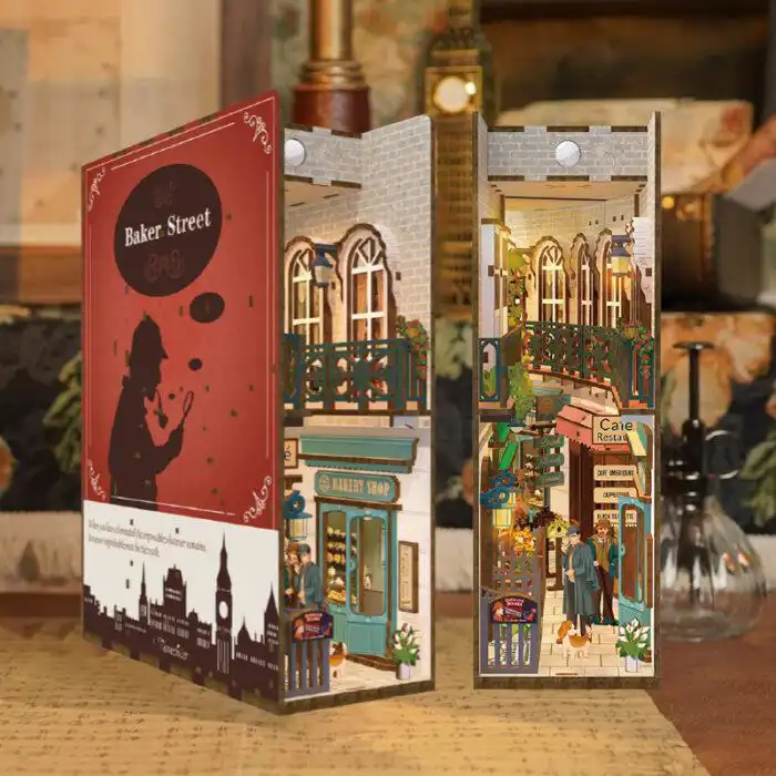 Tonecheer DIY Book Nook Baker Street Bookend