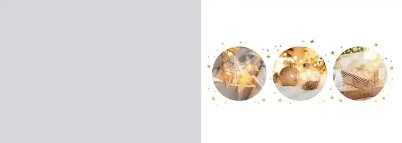 Kerstkaart 2025 kerstdagen 3 ballen met foto