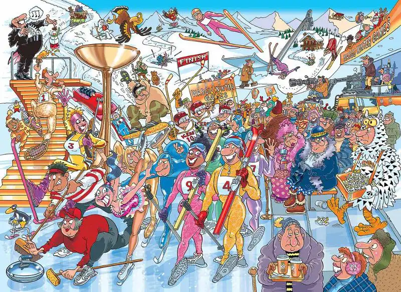 Legpuzzel Wasgij Mystery 22 Winterspelen! 1000 stukjes