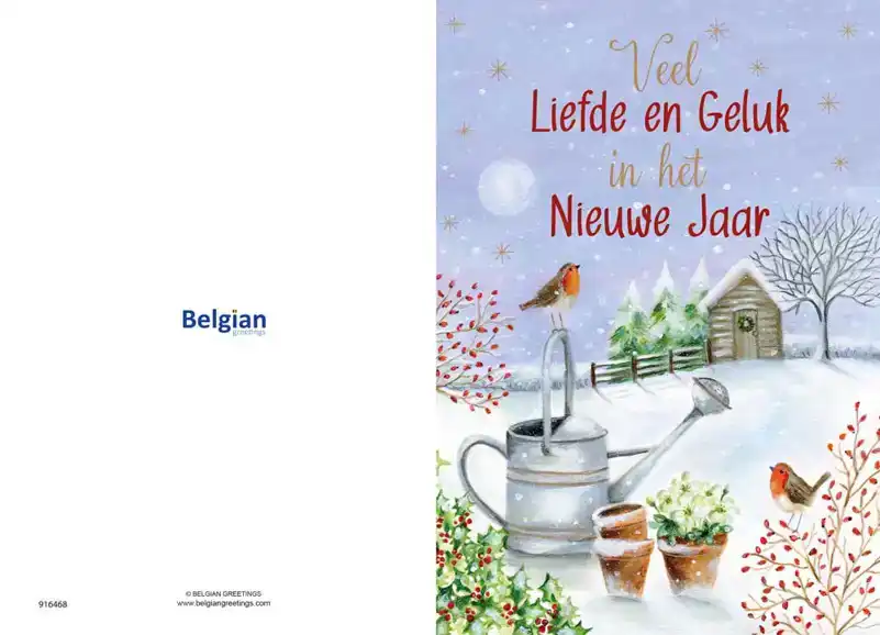 Kerstkaart 2025 liefde en geluk/ wensen voor het nieuwe jaar