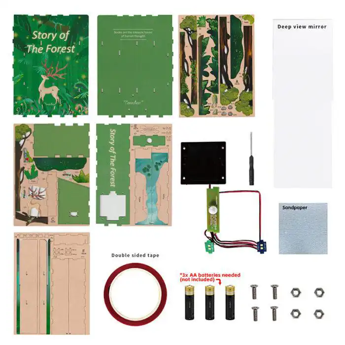 Tonecheer DIY Book Nook Story of The Forest Bookend