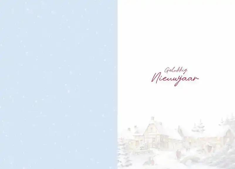 Kerstkaart 2025 fijne feestdagen dorp/ prettige kerstdagen dorp