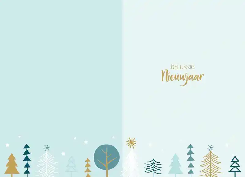 Kerstkaart 2025 Kerstdagen getekend groen goud