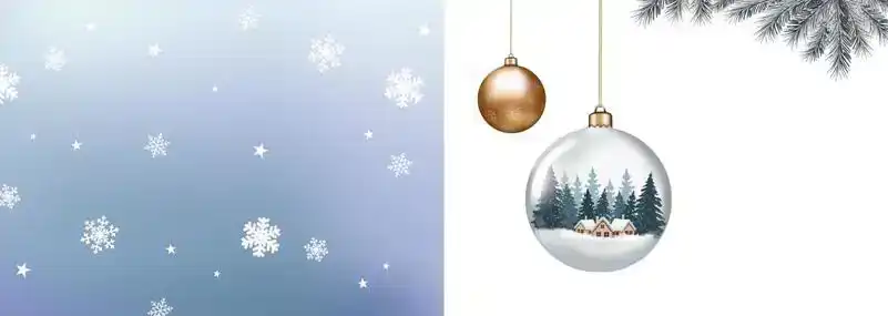 Kerstkaart 2025 kerstdagen kerstballen