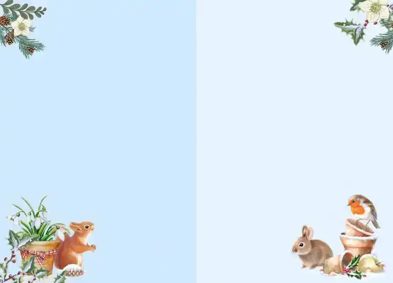 Kerstkaart 2025 warme kerstdagen dieren/ gezellige kerstdagen dieren