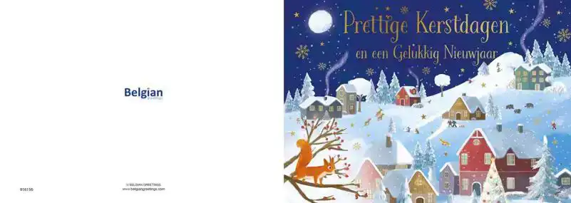 Kerstkaart 2025 kerstdagen getekend kerstdorp