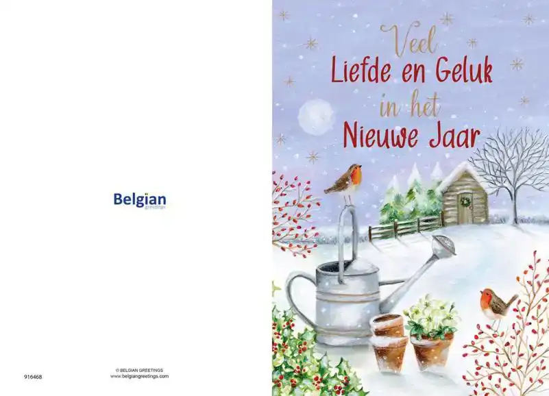 Kerstkaart 2025 liefde en geluk/ wensen voor het nieuwe jaar