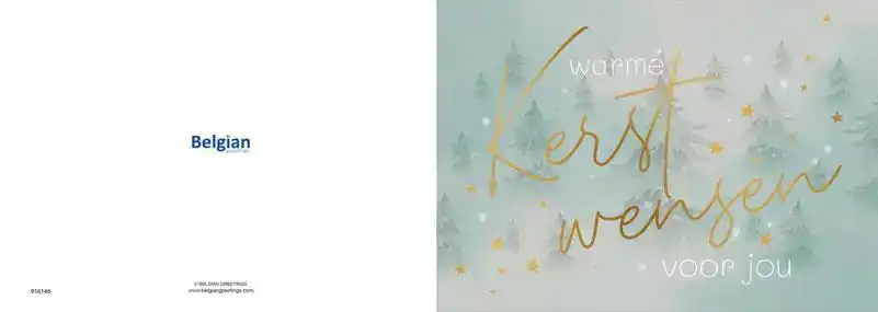 Kerstkaart 2025 kerstdagen goud groen/ wit groen