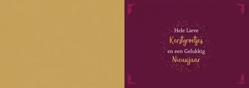 Kerstkaart 2025 kerstgroetjes rood en groen