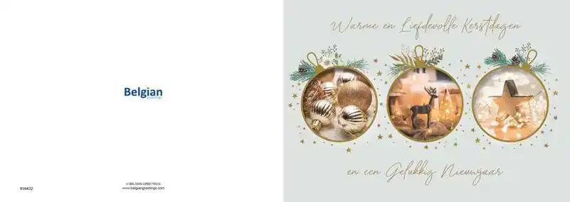 Kerstkaart 2025 kerstdagen 3 ballen met foto