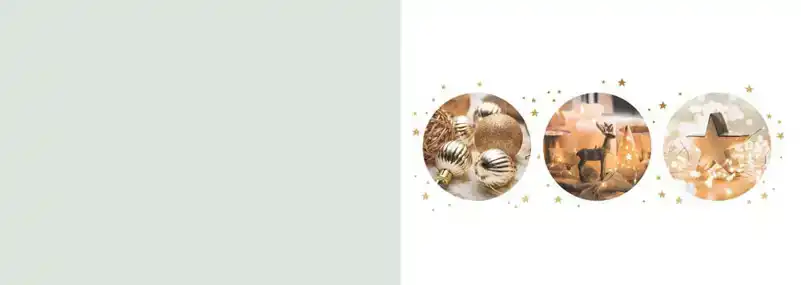 Kerstkaart 2025 kerstdagen 3 ballen met foto