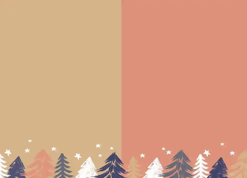 Kerstkaart 2025 Kerstdagen getekend wit roze blauw