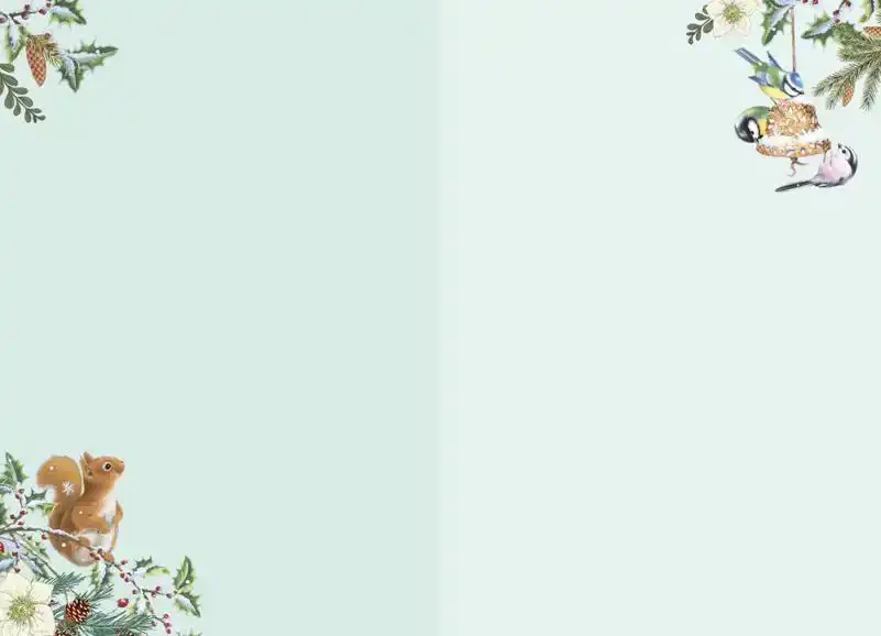 Kerstkaart 2025 warme kerstdagen dieren/ gezellige kerstdagen dieren