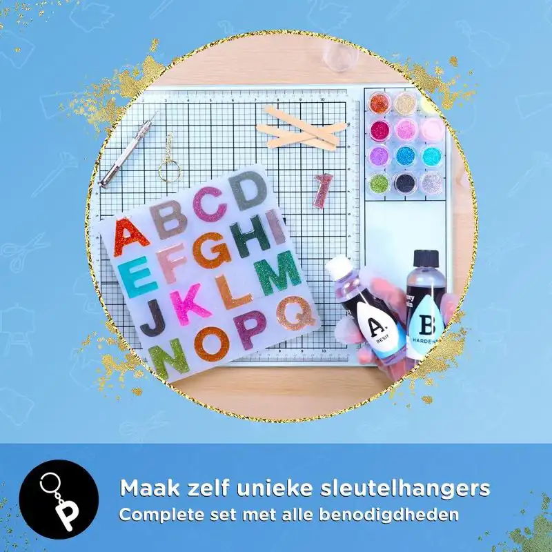 Epoxy Starterspakket Sleutelhanger Set Alfabet